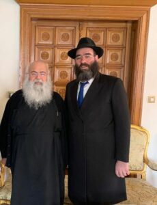 Chief Rabbi Raskin with Archibishop George III